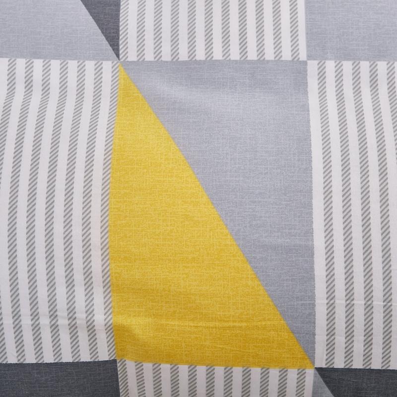 1Pc Abstract Geometric Duvet Cover 100% Cotton Triangle Striped Patterned Quilt Cover with Zipper and Ties Queen Size Bedding