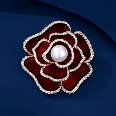 Xiaoxiangfeng Kamelien-Brosche, Eine hochwertige französische Luxus-Brosche mit einer raffinierten und eleganten Anstecknadel