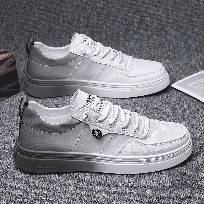 

Модные новые мужские туфли, универсальные повседневные трендовые белые туфли, мужская повседневная спортивная обувь, туфли без застежек на плоской подошве, мужская обувь на все времена года 40