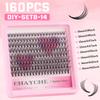 Diy Segmented Single Tuft Of Hair D Curve False Eyelashes 10-16Mm Thick Curled Eyelashes