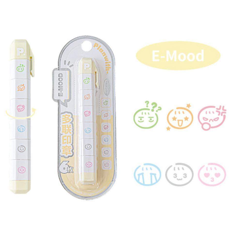 Tecknad sigillpenna självbläckande dagbokssigill söt att-göra-lista journalstämpel barngåva skolbrevpapper