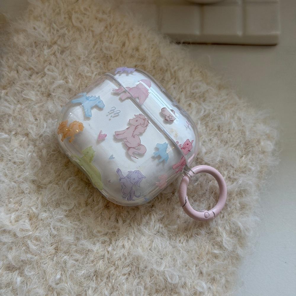 ins cute graffiti color pony airpods4 protective case airpod3 suitable for apple pro earphone case second generation wireless bluetooth 1 third