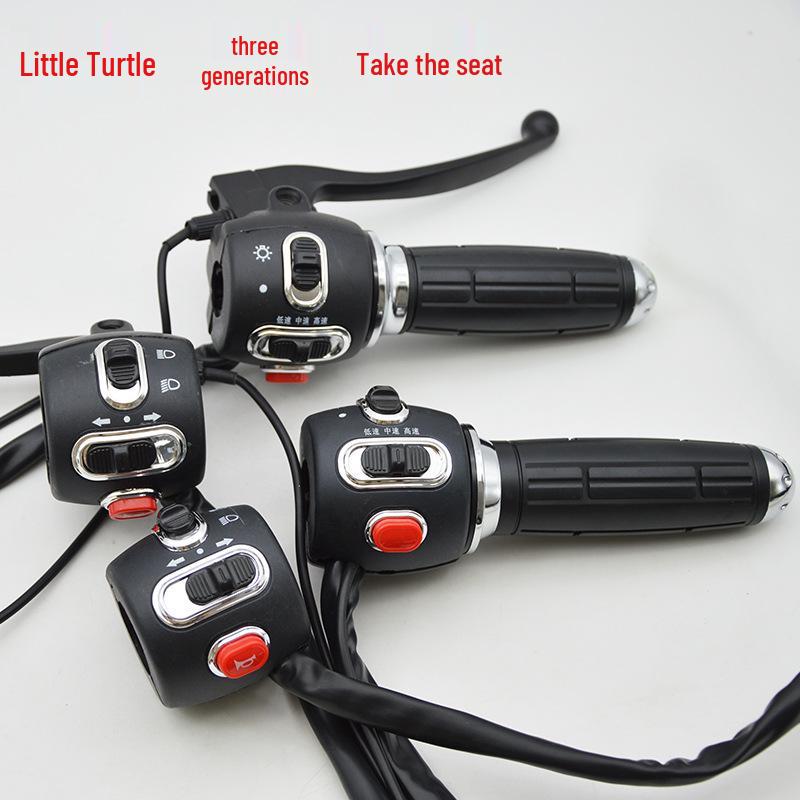 Electric Vehicle Handlebar Combination Switch with Twist Grip, Horn, Start, Headlight & Turn Signal Functions