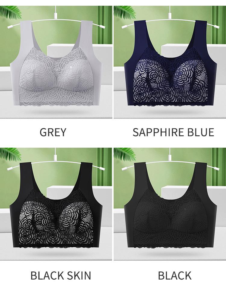 Sutien-bustieră din dantelă push-up fără sârmă mărime mare - Stil european și american