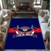 Universidad De Chile Printed Flannel Area Rug Non Slip Soft Polyester Floor Carpet Indoor Decor Mat for Bedroom Living Room Sofa