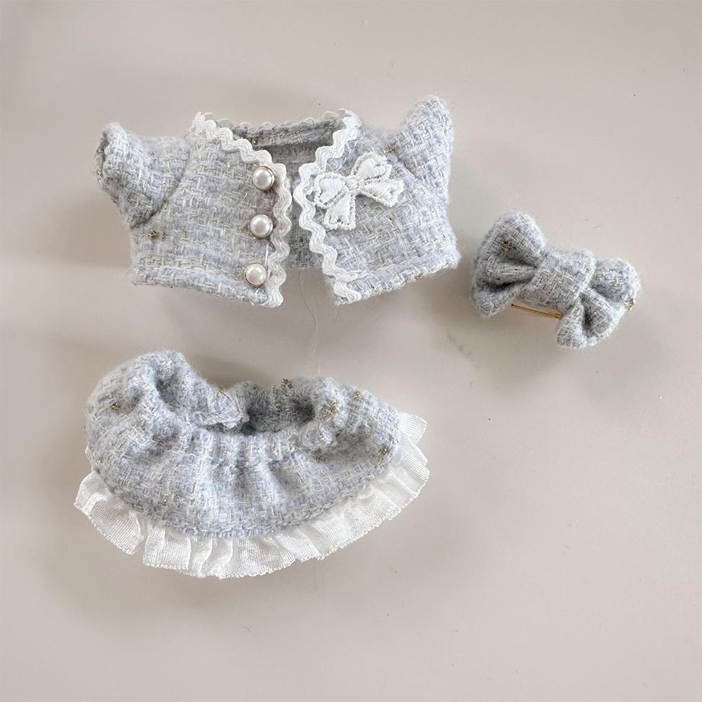 For Labubu 15/17cm Doll Stylish Overalls Clothes Set Pendant Cute Clothes with Fragrant Style For V1/V2 Labubu