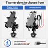 Motorcycle Bike Phone Holder w/ Shock Absorbe Handlebar M8 M10 Rearview Mount for 4.7-7.1 inch Shockproof Mobile Phone Stand