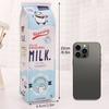 1PC Cartoon Cute Milk Pen Bag, Large Capacity Stationery Bag For Girls, Portable Student Stationery Bag, Pencil Case