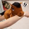 28cm Kawaii Hand Plush Horse Toy Puppet Stuffed Pillow Soft Animal Creative Gift for Kids Birthday Party Game