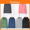 Felpe con cappuccio lunghe morbide e comode da donna in tinta unita, cappotto sportivo