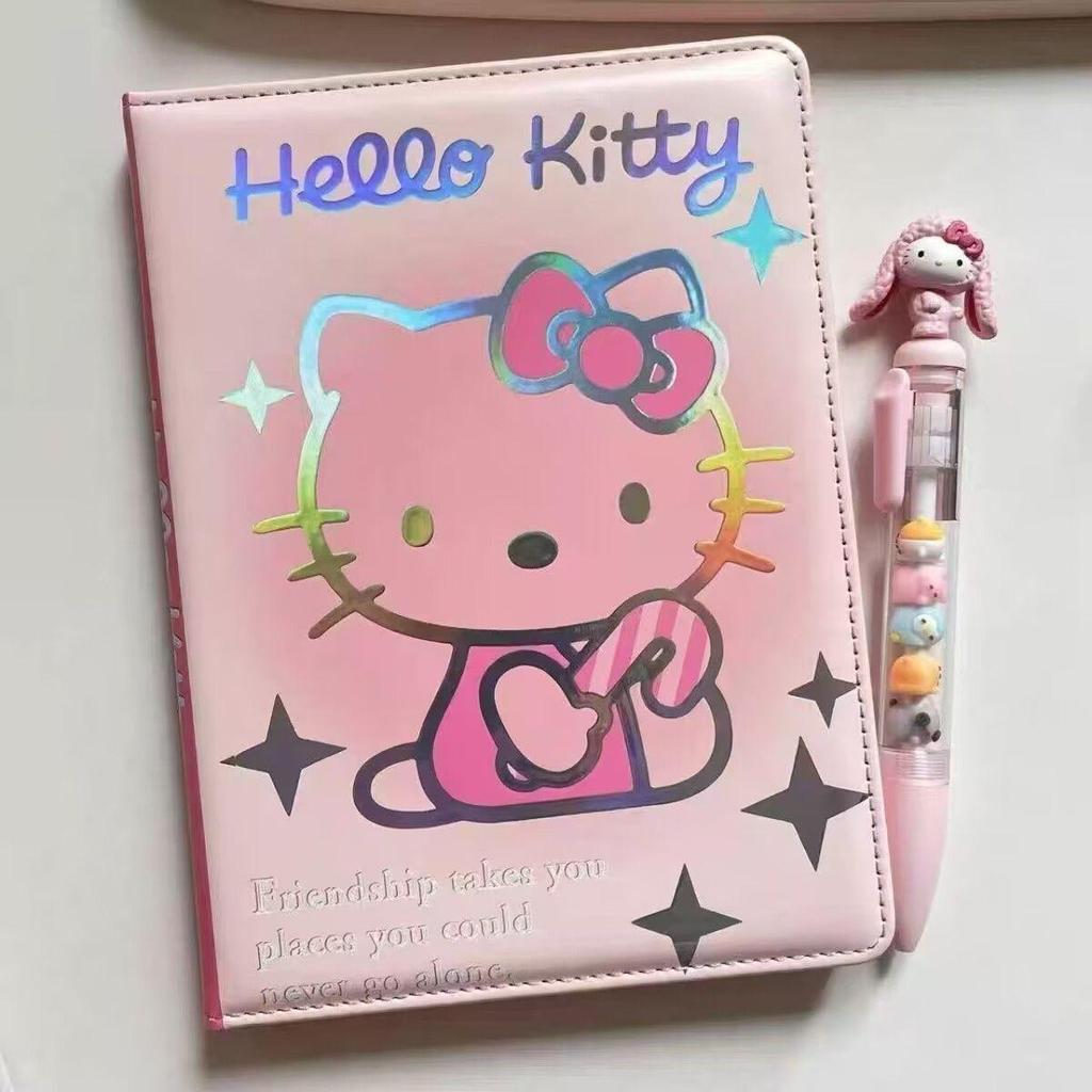 Hello Kitty Heart Notepad: Cute Girly Cartoon Planner with Color Pages