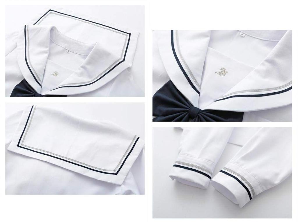 Aculldo Sailor Short Sleeve and Long School High School Girl JK Two Authentic Plus Size Sleeve Uniform, Sleeve, Girls' Uniform, Uniform, 3-Piece Set,