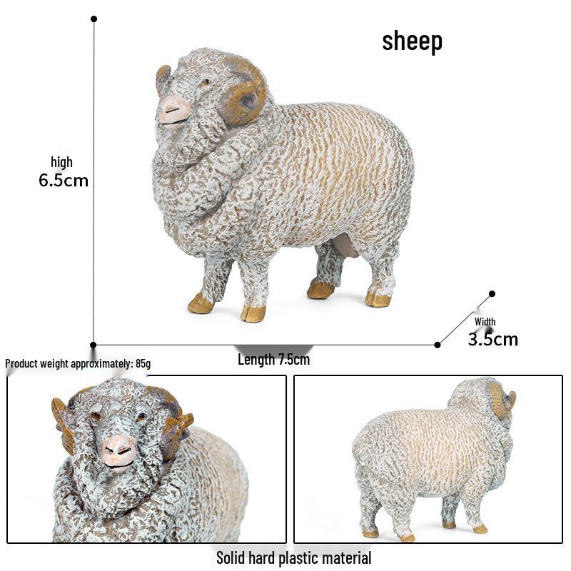 Children s White Alpaca Simulation Animal Model: Mythical Beast Grass Mud Horse Sheep Ornament Doll