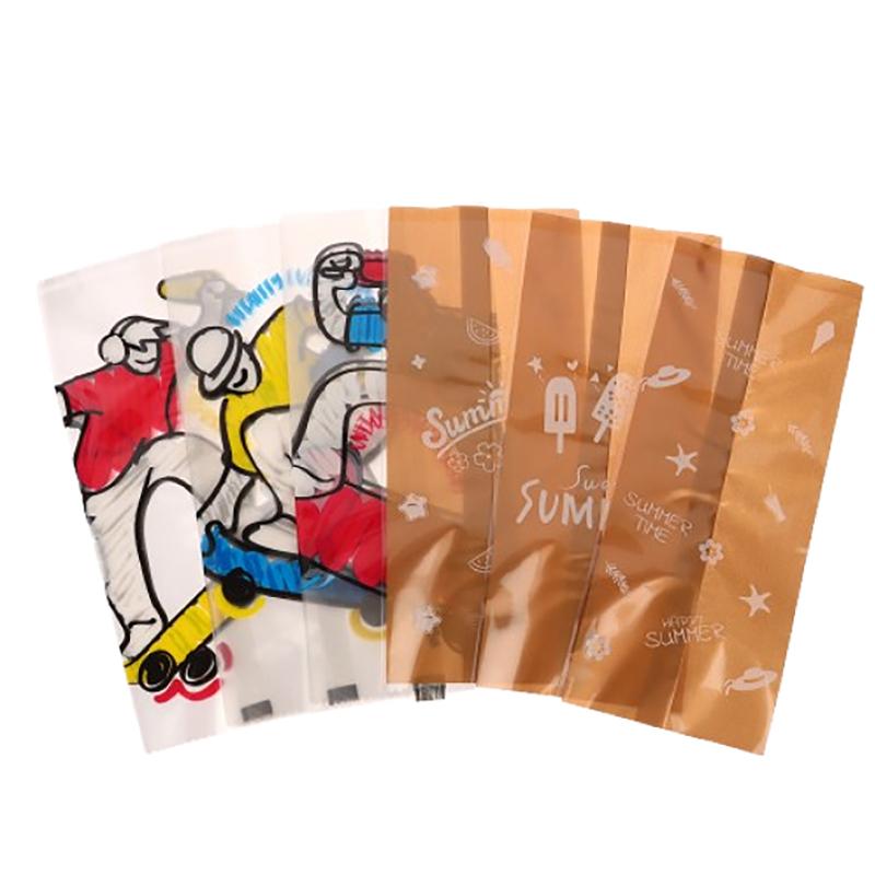 100Pcs Plastic Machine Sealing Ice Cream Bag Disposable Fridge Frozen Ice Cream Wrappers Diy Homemade Popsicle Packaging Bags