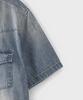 Beulaendideu Western Denim Half Shirt [Light Blue]