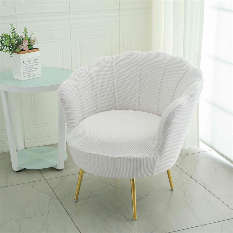 Schminkstuhl Sofa Blütenblatt Stuhlbezug Elastisch Polarfleece Hoher Sessel Hocker Staubschutzhüllen für Schlafzimmer Heim Lesezimmer Dekoration