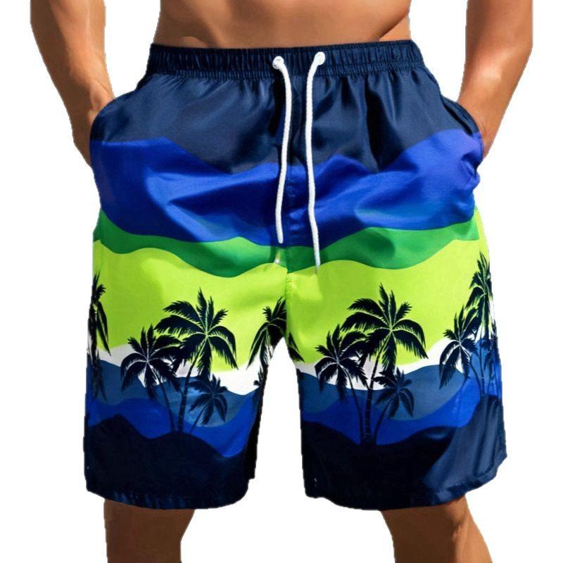 Fashionable Comfortable Plus Size Drawstring Loose 3D Shorts Men Creative Colorful Summer Leisure Holiday Cool Daily Versatile Shorts