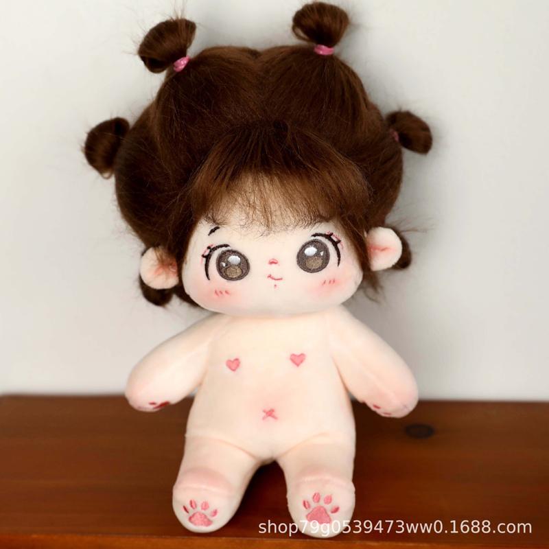Kawaii Plush Cotton Doll Idol Stuffed Super Star Figure Dolls Cute Fat Body Cherry Blossoms Girl Doll Can Change Clothes Gift
