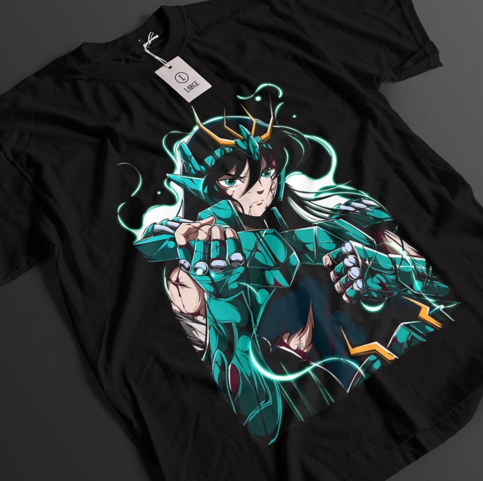 

Saint Seiya Shirt Shiryu Tshirt Hyoga T-Shirt Mens Womens Tees Top Shun Top Ikku Anime Graphic Tee 2XL