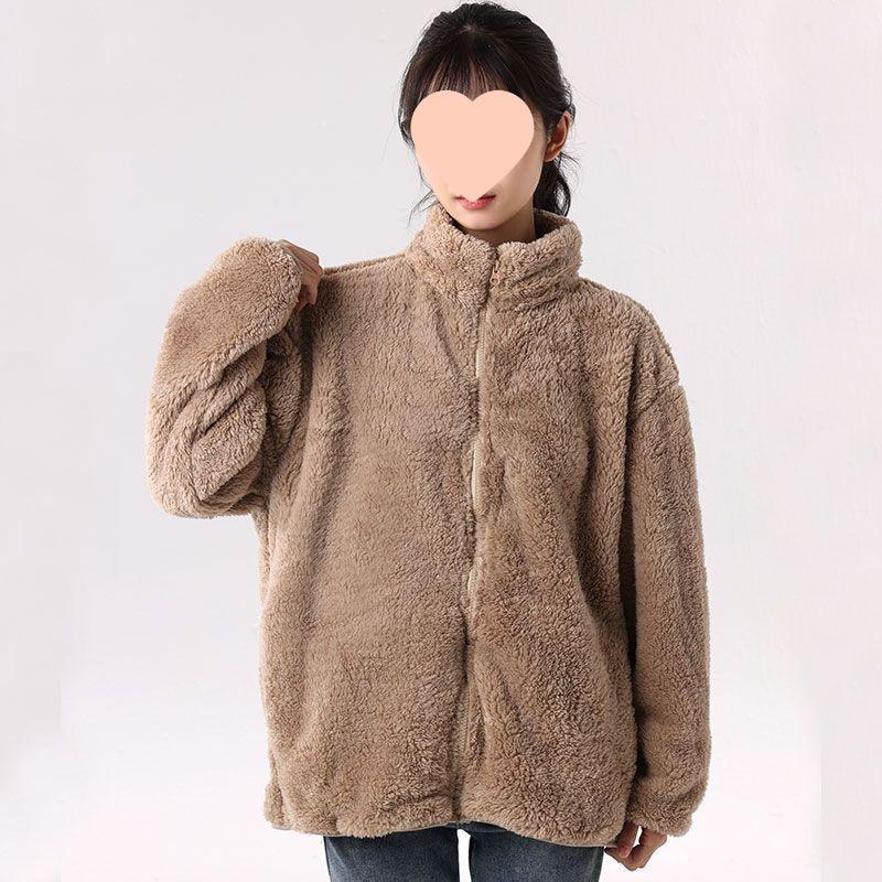 2025 Winter Women's Long-Sleeve Fleece Plush Jacket