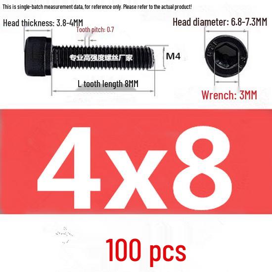 High-Strength Grade 12.9 Internal Hex Head Screws M1.4-M20