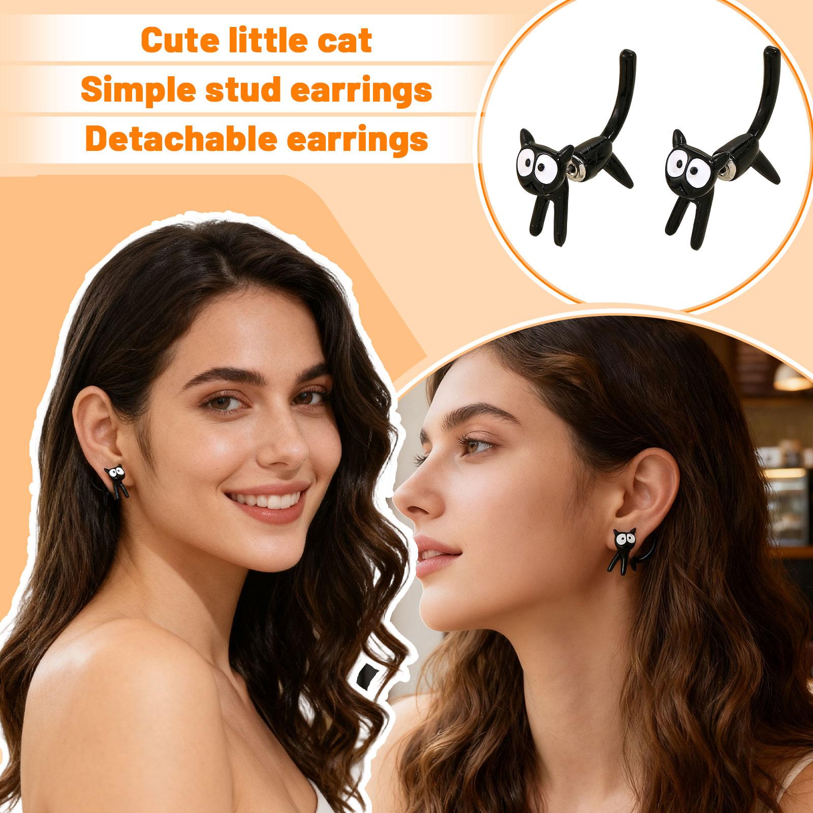 

Милые серьги-пусеты Креативные съемные серьги One Size