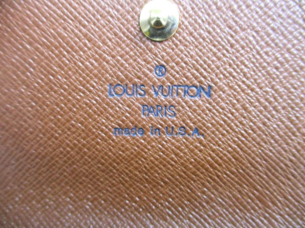 Authentic LOUIS VUITTON Monogram Brown Leather Bifold Wallet Compact Wallet #b124  Open Box