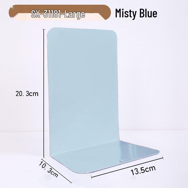 Large L-Shaped Thickened Metal Bookend for Organizing Books and Files