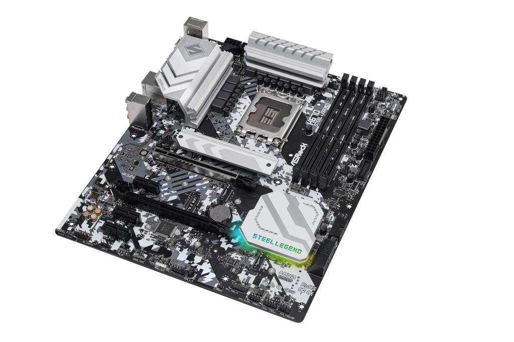 Asrock Motherboard H670 Steel Legend Compatible with Intel H670 Series CPU H670 ATX Motherboard Authorized Distributor Black (LGA1700) [Domestic