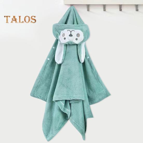 Asciugamano con Cappuccio per Bambino Abito da Bagno Assorbente con Bottoni Mantello Animale Cartone Animato Velluto di Corallo per Bambine Bambini Neonati Uso Domestico Piscina