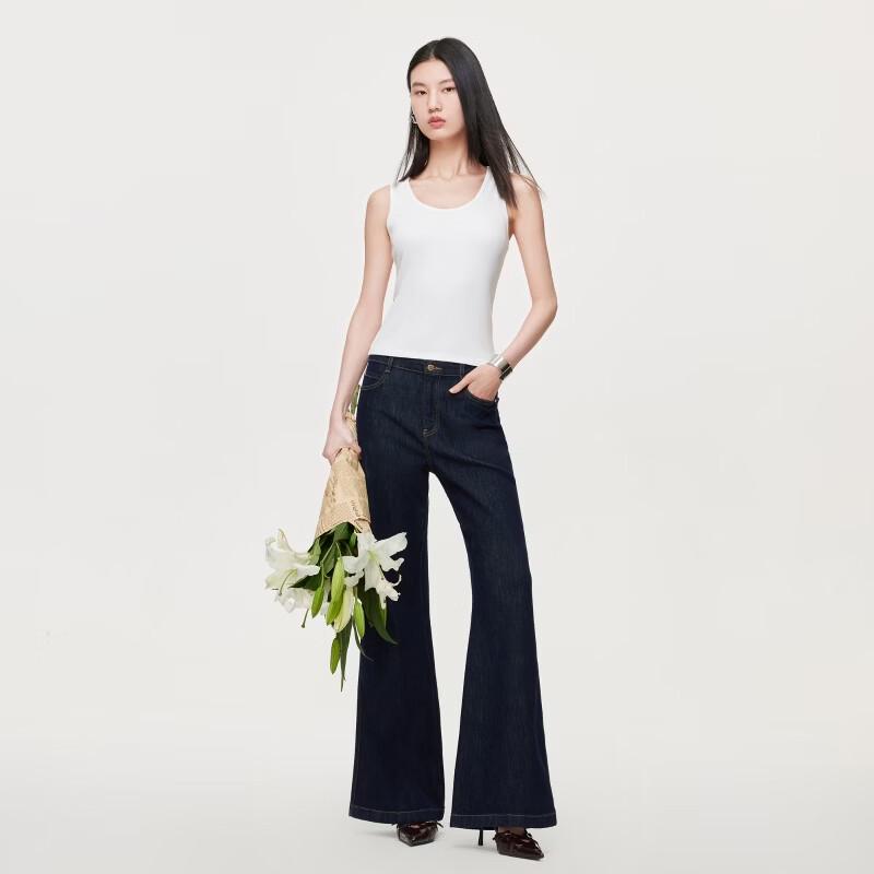 VEROMODA Women's Backless Beaded Ribbed Racerback Tank Top