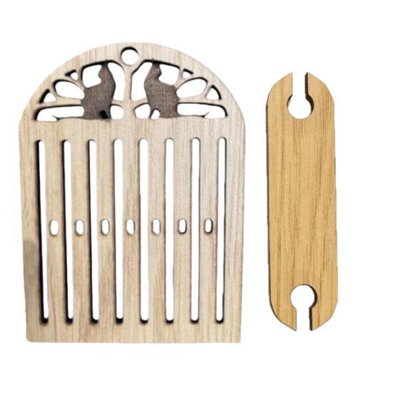 

Rigid Heddle Backstrap Loom Kit Small Wooden Belt Weaving Tools Beginners Bracelets Bags Belts Camera Straps Bandweaving Shuttle Kit Cat