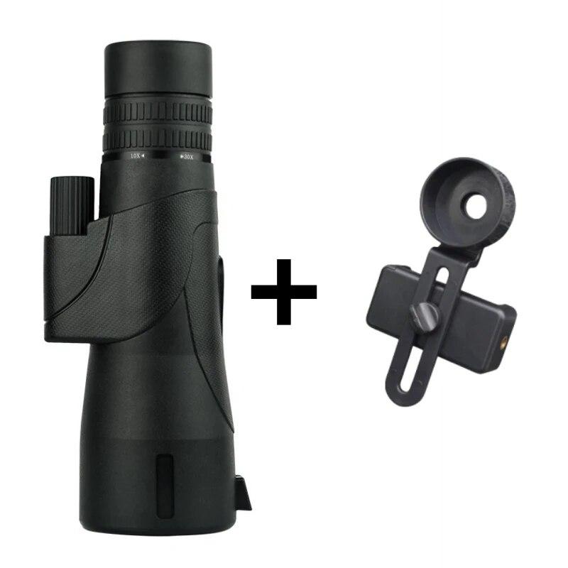 Outdoor Equipment 10-30x50 Powerful Monocular Longng Range Zoom Pocket Spotting Telescope Eyeglass BAK4 HD Handheld Optic