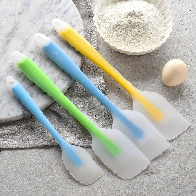 Silicone Spatula Cream Butter Cooking Baking Spatula Heat Resistant Utensils Scrape Decorator Translucent Kitchen Baking Tools