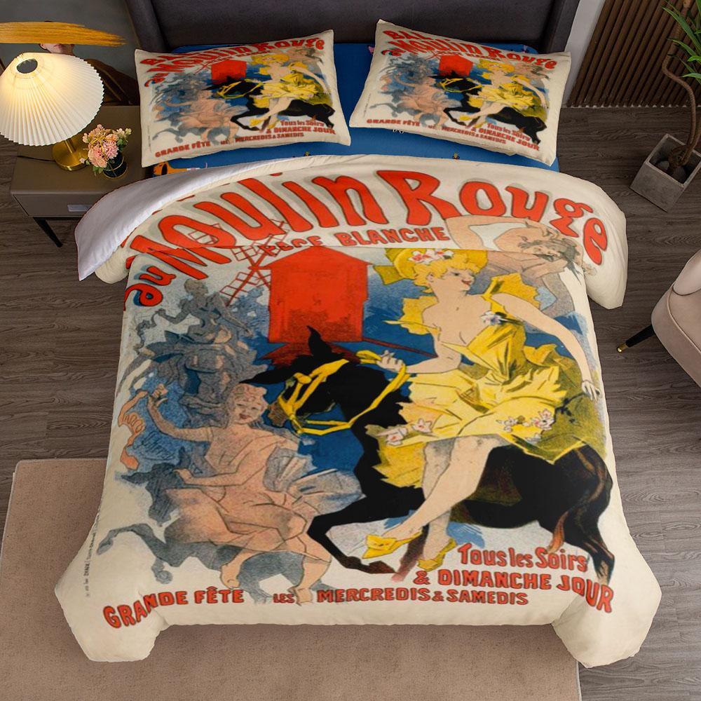 

Comforter Vintage Bal Moulin Rouge Without Sheet King Queen Double Full Twin Single Size Set Comforter (quilt)-EU Single(135*200cm)3pcs