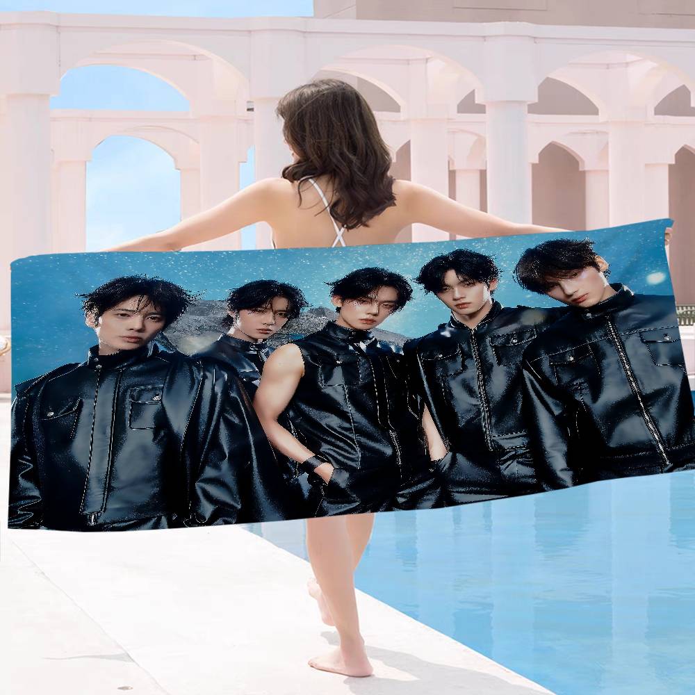 Kpop T-Tomorrow X T-Together TXT Microfiber Beach Towel Absorbent Quick Dry Soft Yoga Swimming Resort Mountain Climbing Towel