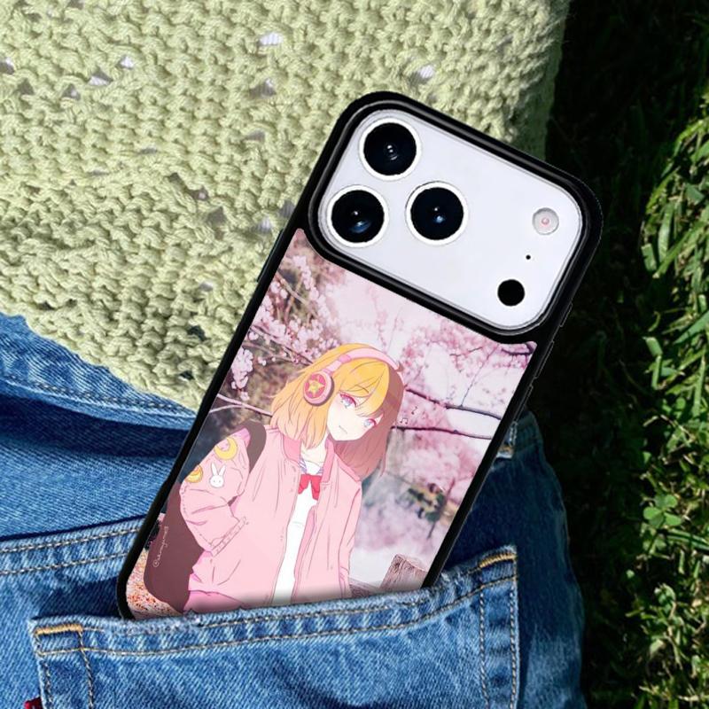 Japanese Style Anime Girl Phone Case For iPhone 17 AIR 16 Pro Max 15 14 Pro 11 12 13 Shockproof Silicone Cover