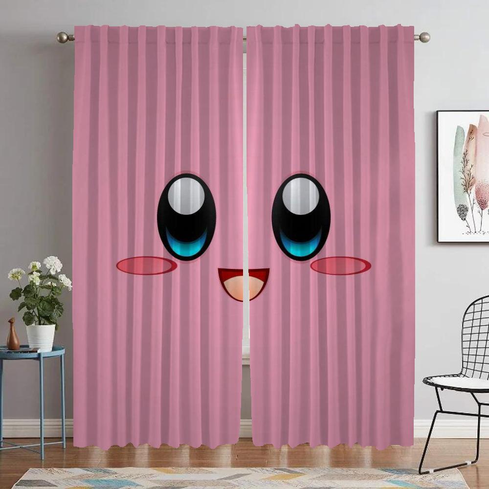 Cortinas elegantes para sala 2 peças Kirbys cortinas blackout para câmera sala de estar cortina divisória cortinas decoração de Halloween