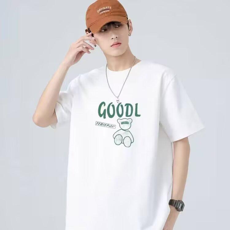 Teenage Students Short-sleeved T-shirt Loose Tide Models Tops Men's T-shirt Fashion Printing Tops