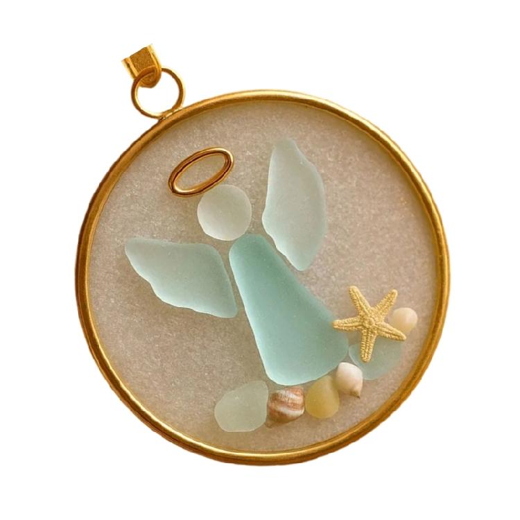 Acrylic Christmas Tree Ornament Decorative Sea Glass Coastal Holiday Accent Pendant Unique Religious Gift