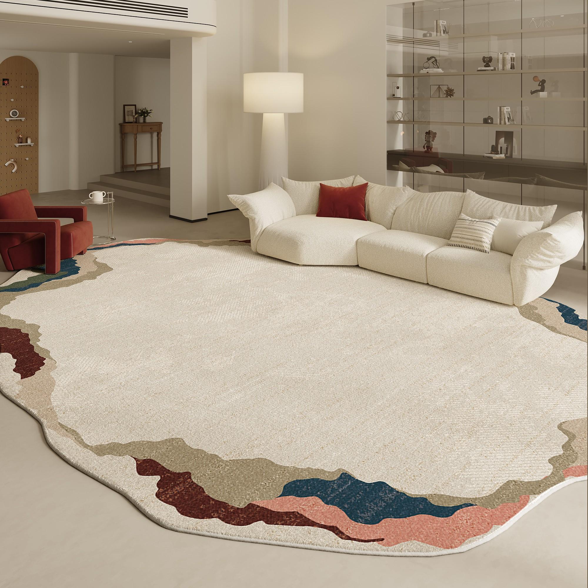 

Modern Irregular Shapes Plush Rug Fluffy Soft Thicken Carpet for Living Room Bedroom Home Decoration 80*120cm