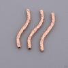 20 Pieces Style Alloy Tube Noodle Beads 1.3mm DIY Jewelry Twisted Spacer Loose for