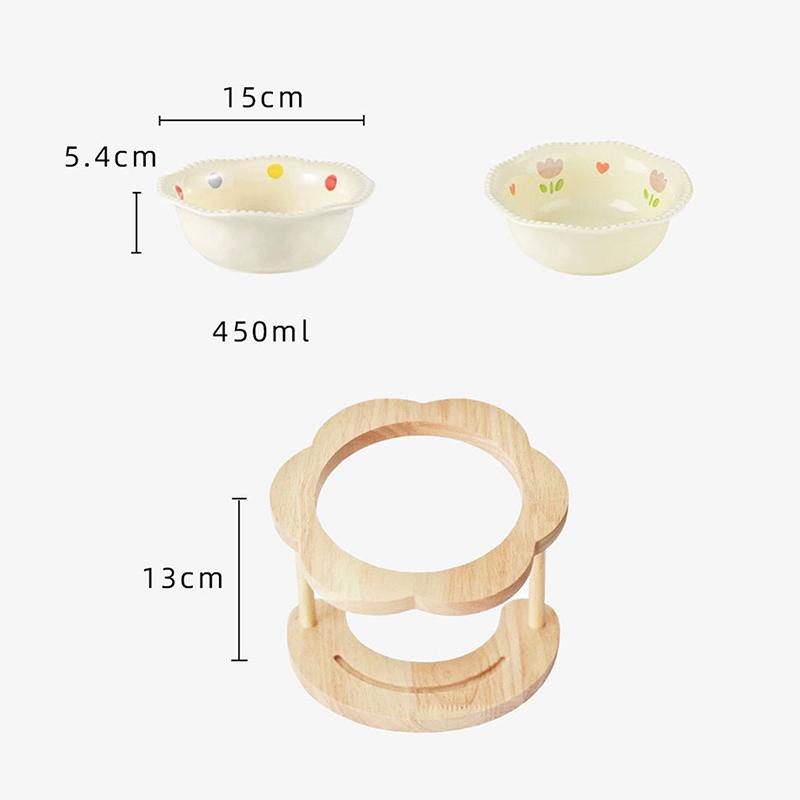 Ceramic Pet Cat Bowl Pet Drinking Water Feeding Bowl Ceramics Cat Food Dog Food Utensils Cat Dog Pet Supplies Accessories