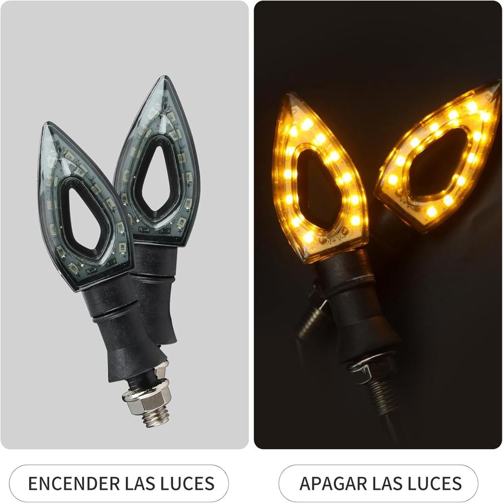 4pcs Universal 12 V LED Motorcycle Mini Indicator, Micro Indicator, Amber, Waterproof Running Light Indicator,for Street Bike,  Moped Scooter