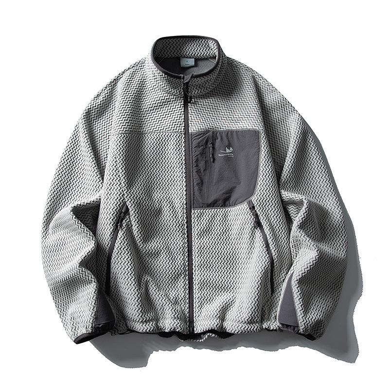 

Black Fleet Knit Cardigan Jacket: Unisex, Warm & Breathable for Outdoor Adventures L