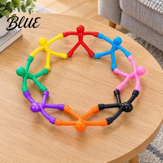 Creative Building Sets Magnetic Stick Figure Fidget Toy Bendable Magnet Multi-Color Matchman Fridge Innovative Whiteboard Accessories for Note Photo