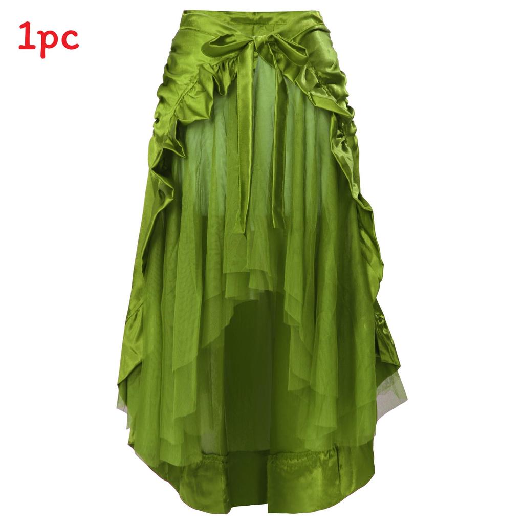 Halloween Gothic Renaissance Skirt With Drawstring For Cosplay And Costumes