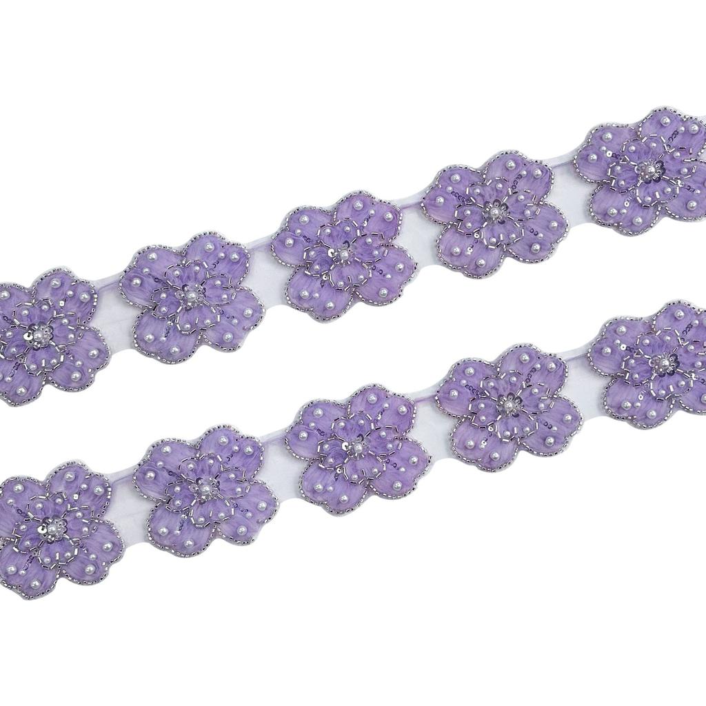 Exquisite Multi-Colored Bead Flower Lace Clothing Dress Wedding Dress Decoration Hair Accessories Lace Accessories