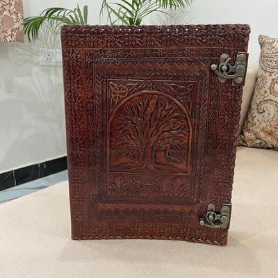 Leather 3 Ring Binder Grimoire Binder Leather Binder Cover Notebook Offic Folder