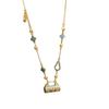 Retro Chinese Drip Glaze Peace Lock Pendant Necklace – Enamel Painted Oil Style Clavicle Chain for Women